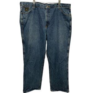 CINCH Blue High Rise Relaxed Fit Stone Wash Western Green Label Jeans Mens 46x32